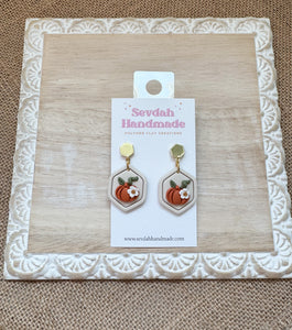 Fall pumpkin dangles
