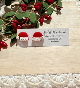 Santa hat studs