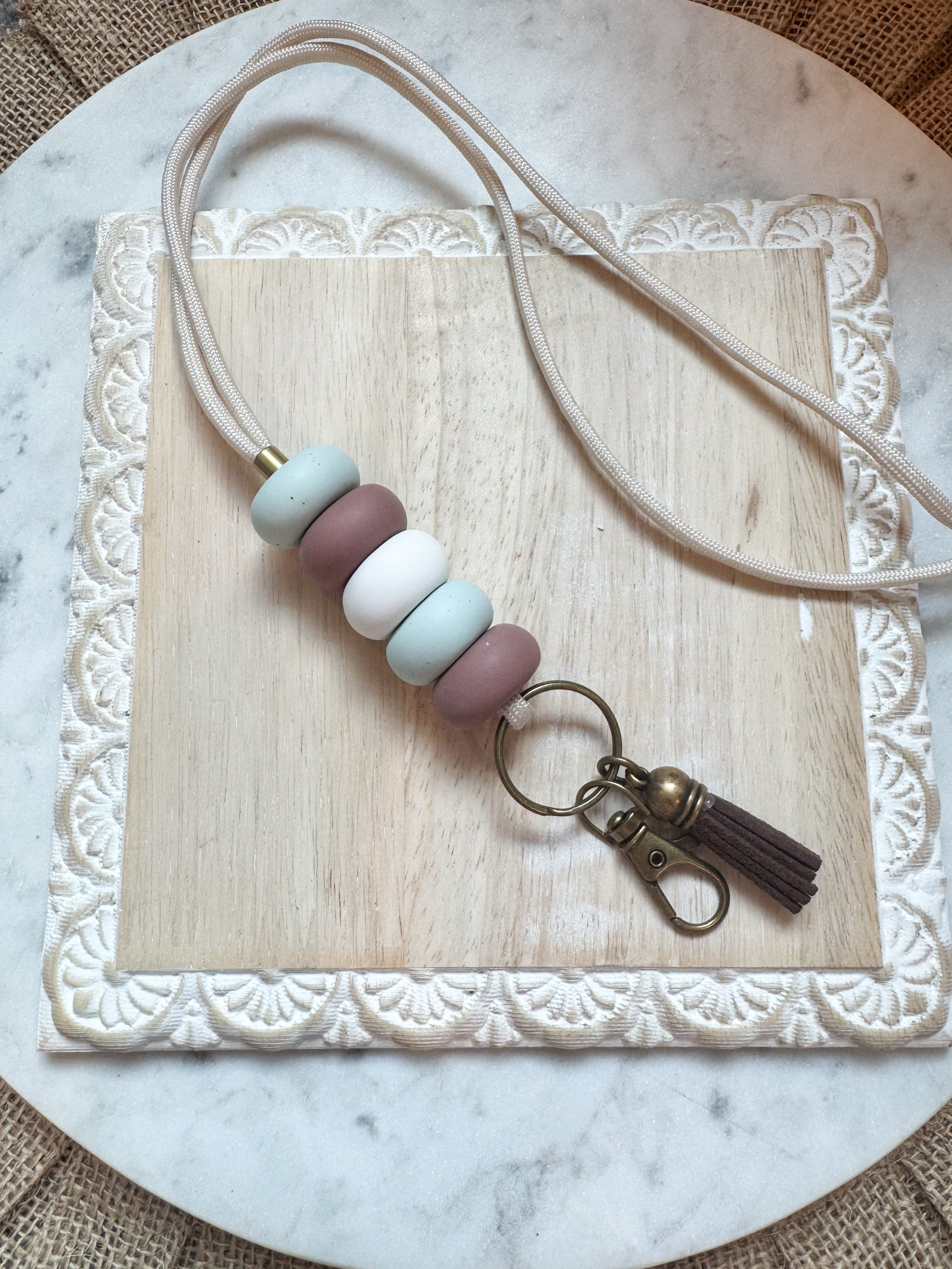 Mint chocolate chip lanyard