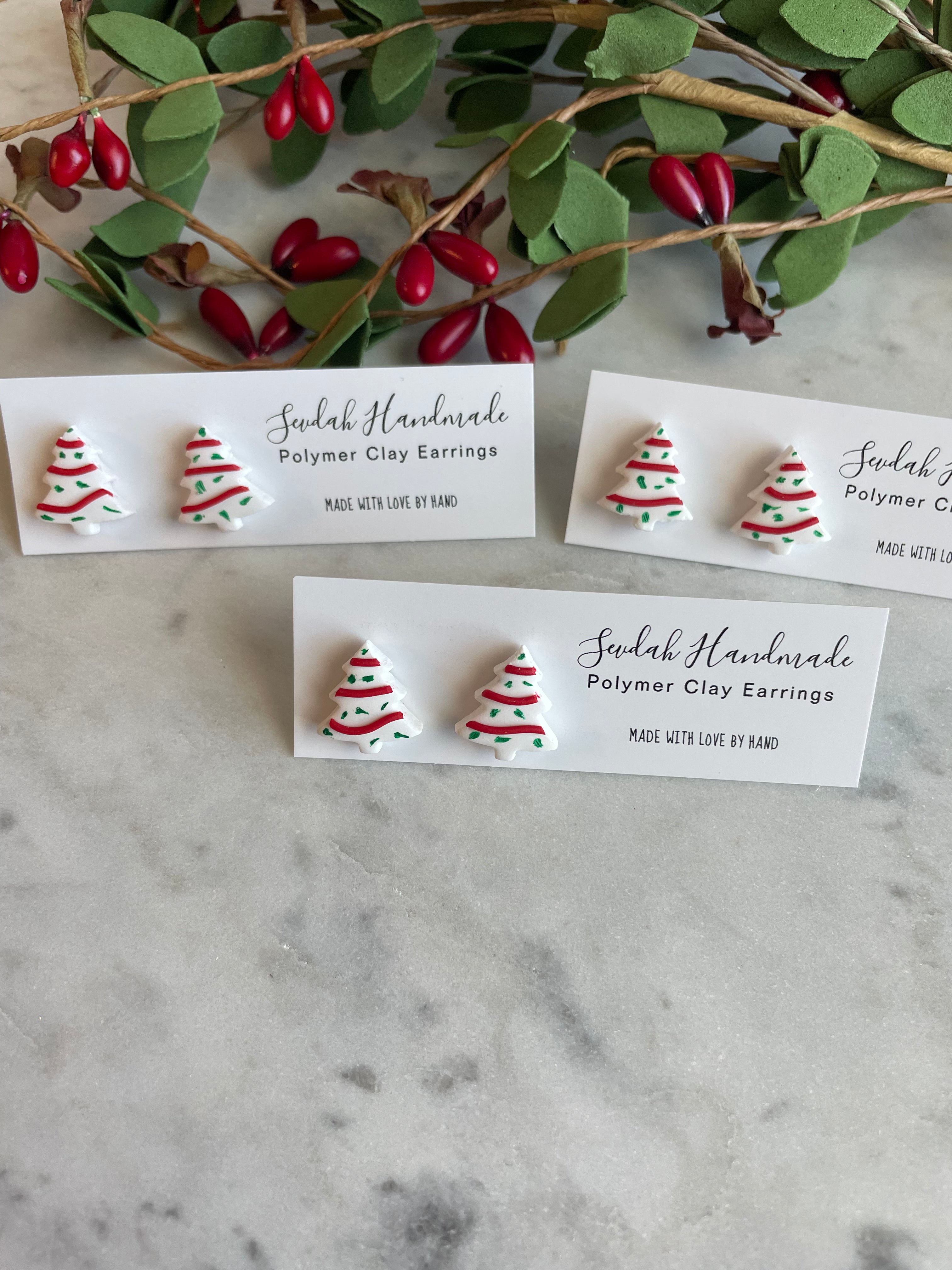 Christmas cake studs