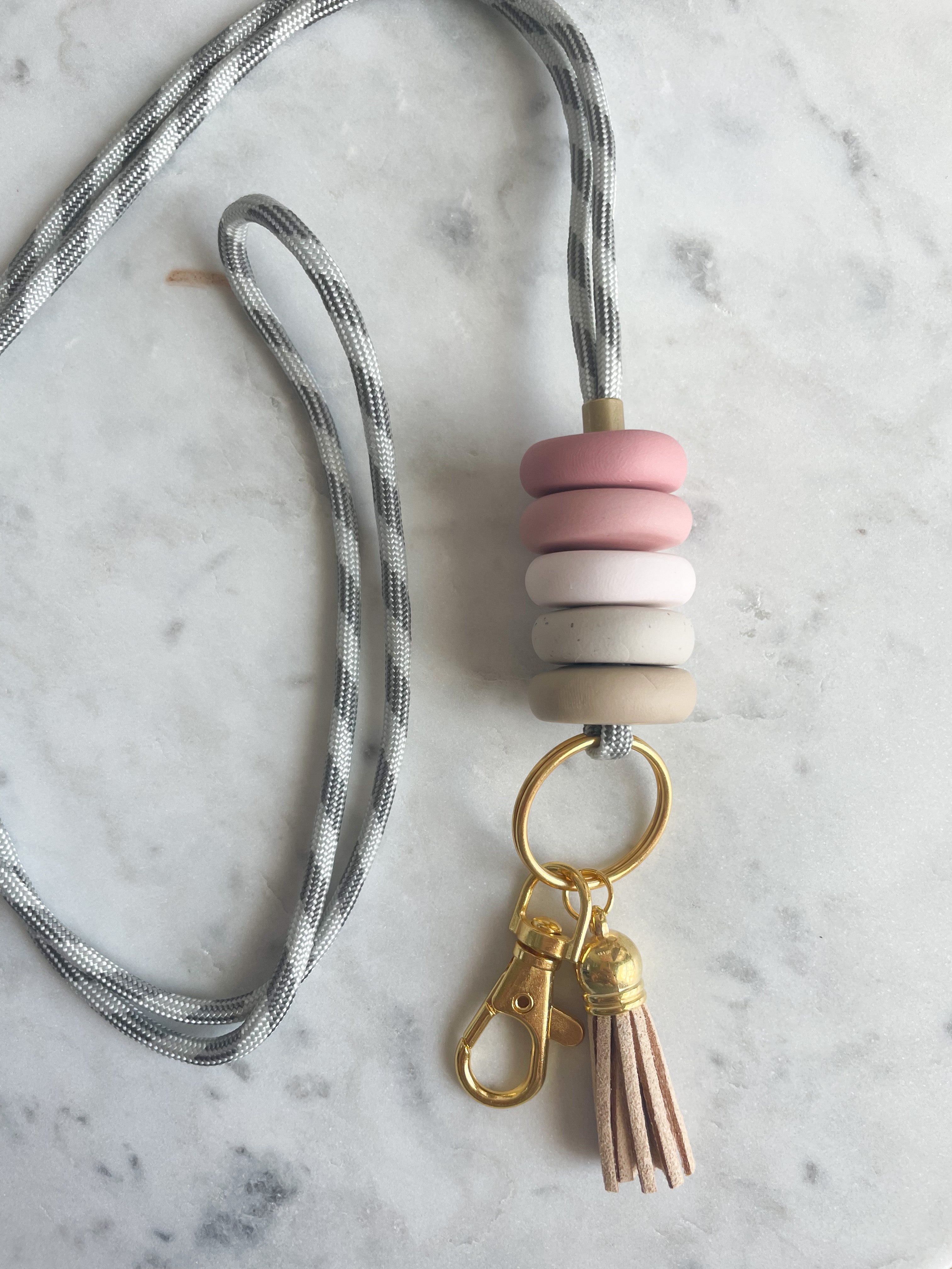 Rosy Neutrals lanyard