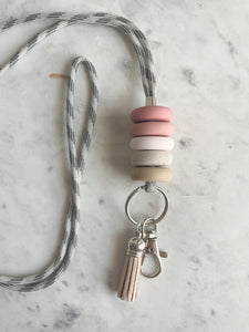 Rosy Neutrals lanyard