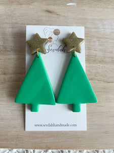 Christmas dangle earrings