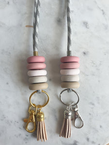 Rosy Neutrals lanyard