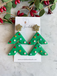 Christmas dangle earrings